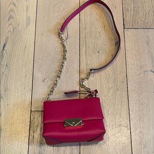 Michael Kors Fuchsia Crossbody Bag with Chain Strap